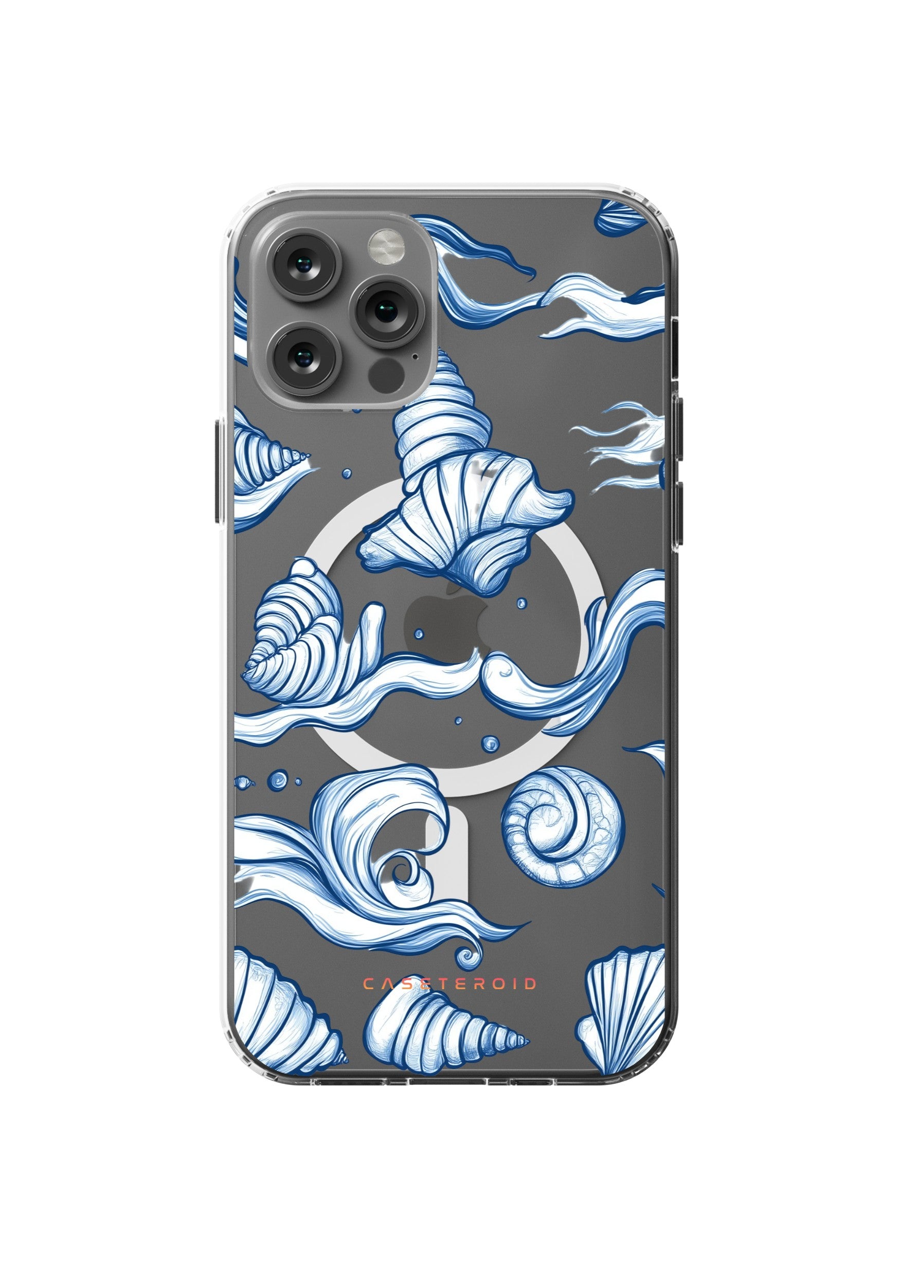 iPhone Clear Case with MagSafe - Seashell Serenade - CASETEROID