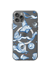 iPhone Clear Case with MagSafe - Seashell Serenade - CASETEROID