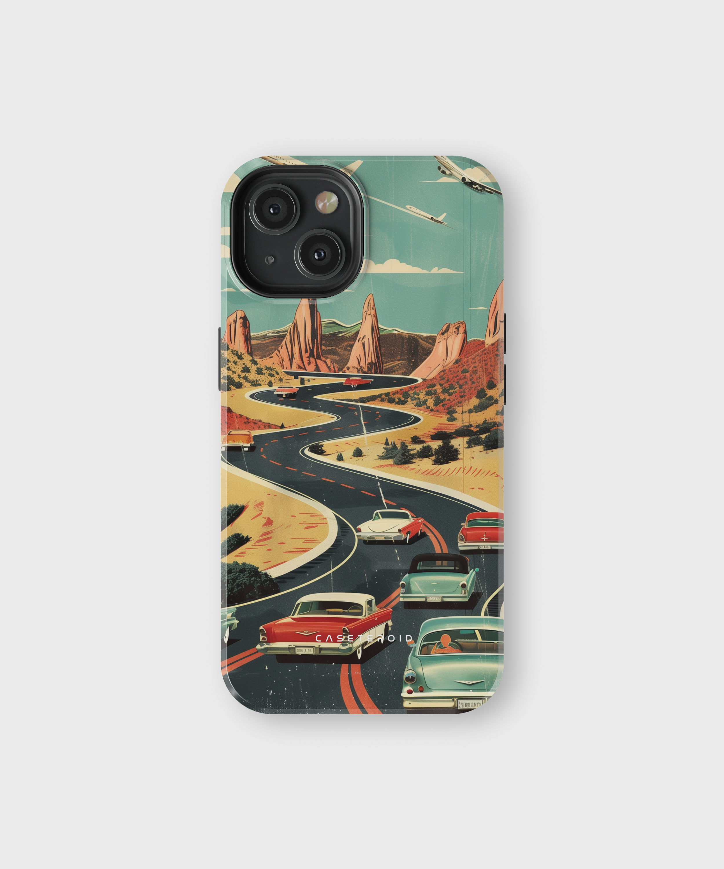 iPhone Tough Case - Vintage Journey Route - CASETEROID