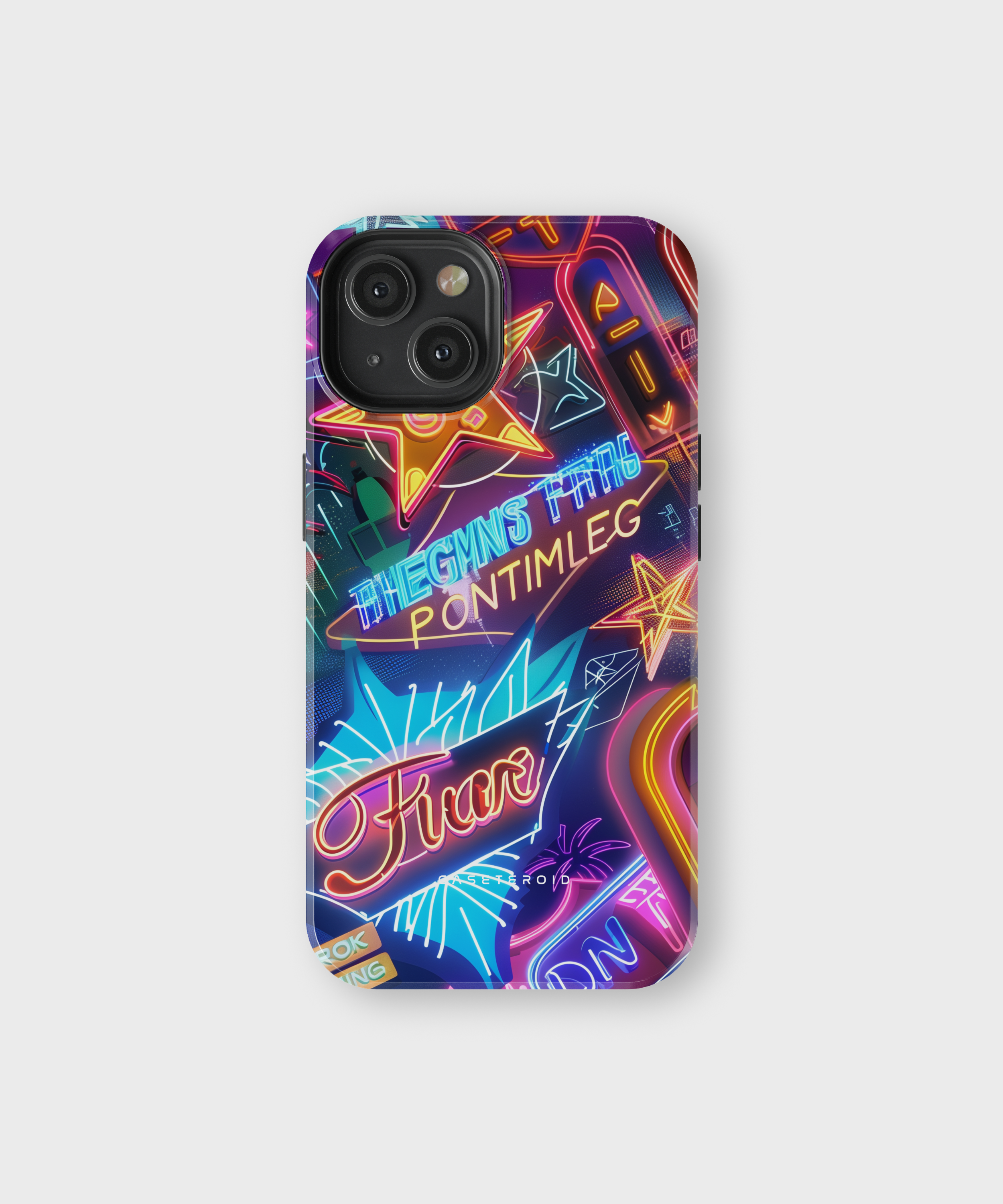 iPhone Tough Case With MagSafe - Vivid Neon Nights - CASETEROID