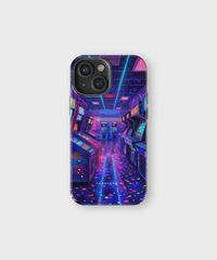 iPhone Tough Case - Neon Arcade Nexus - CASETEROID