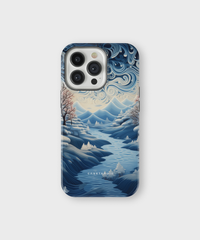 iPhone Tough Case with MagSafe - Riverside Peaks Breeze - CASETEROID