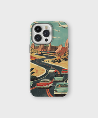 iPhone Tough Case - Vintage Journey Route - CASETEROID