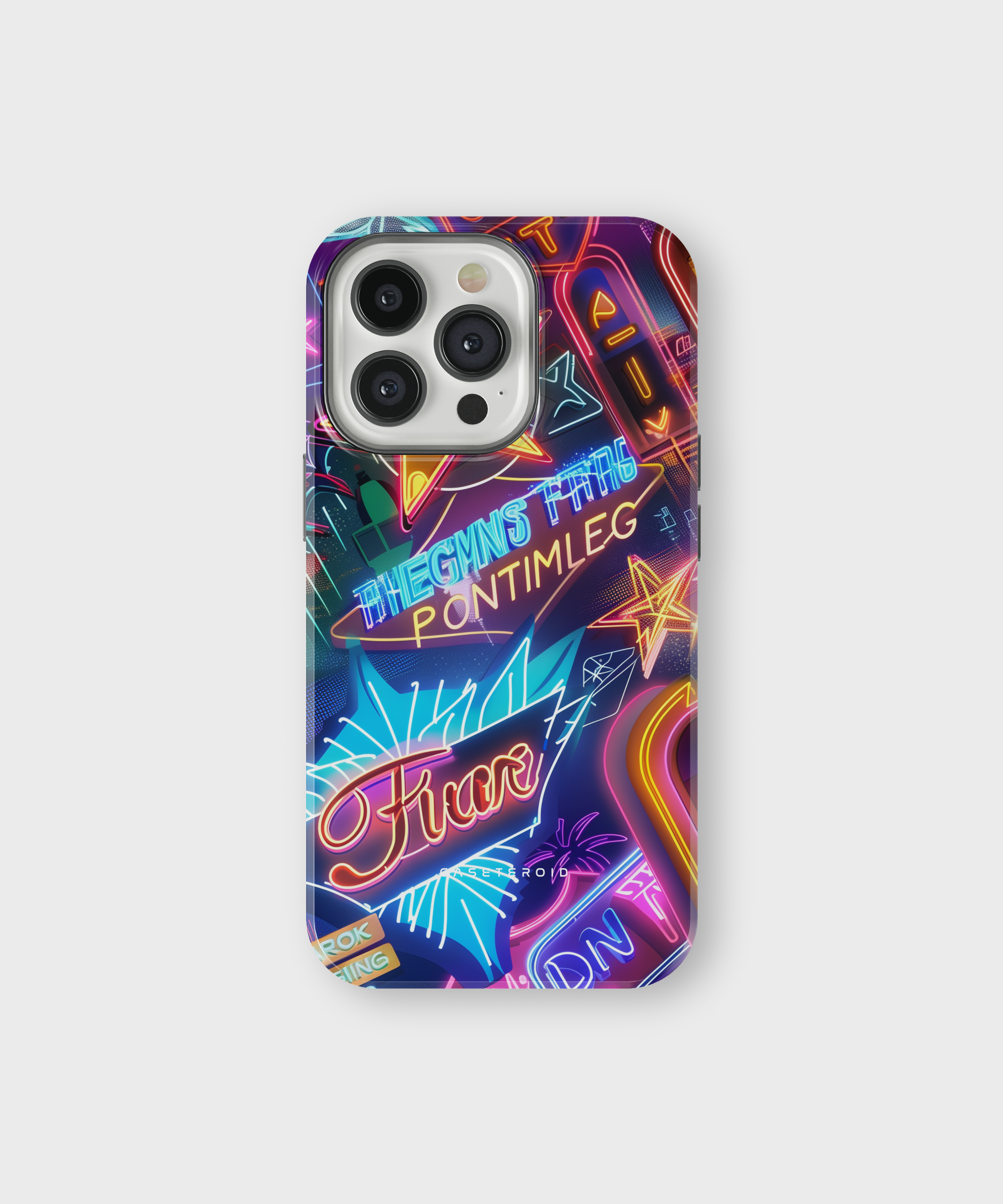 iPhone Tough Case With MagSafe - Vivid Neon Nights - CASETEROID