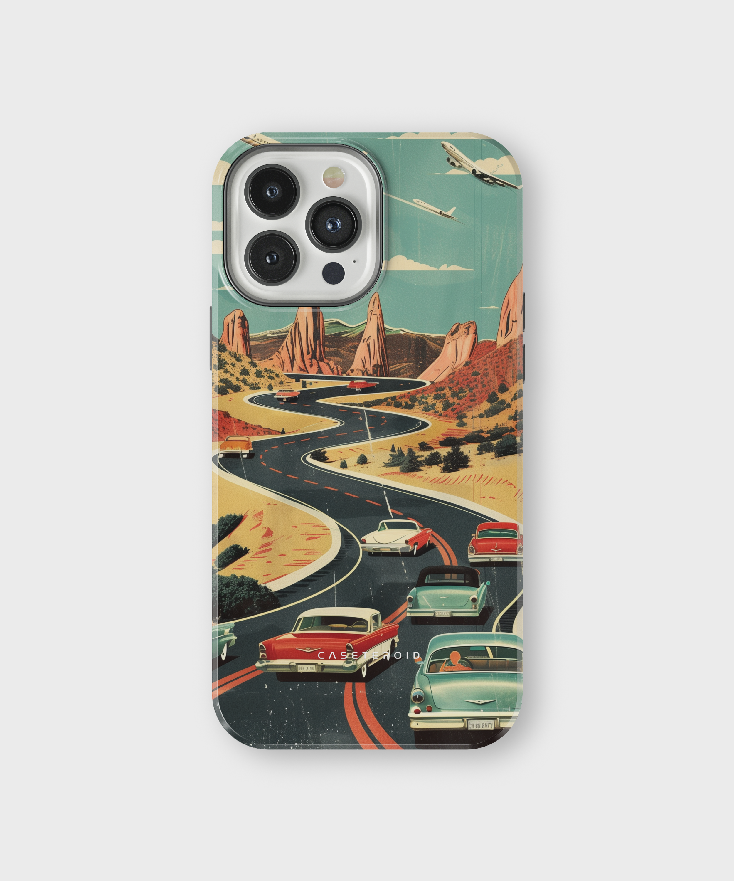 iPhone Tough Case - Vintage Journey Route - CASETEROID