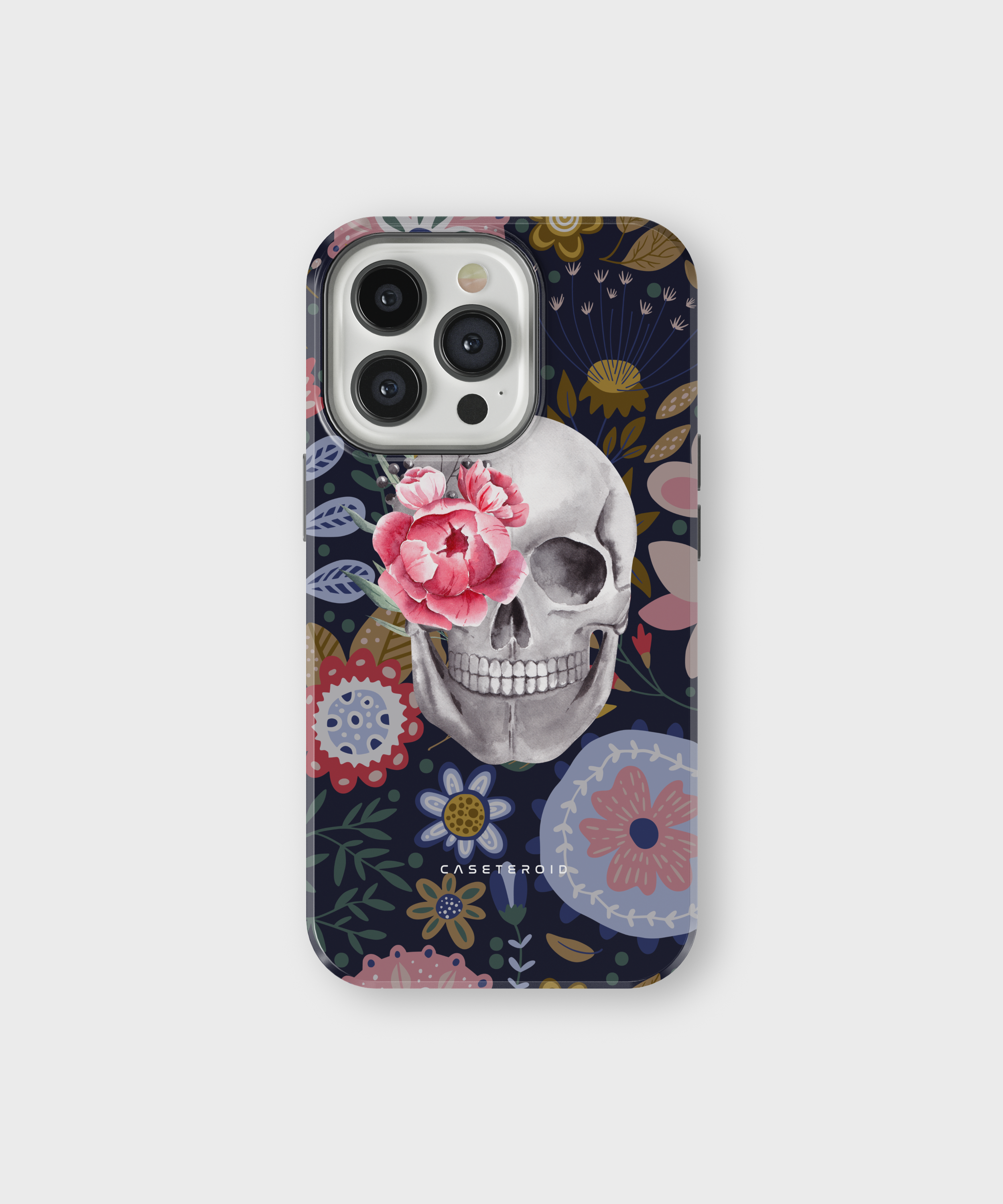 iPhone Tough Case - Skull Flowers - CASETEROID