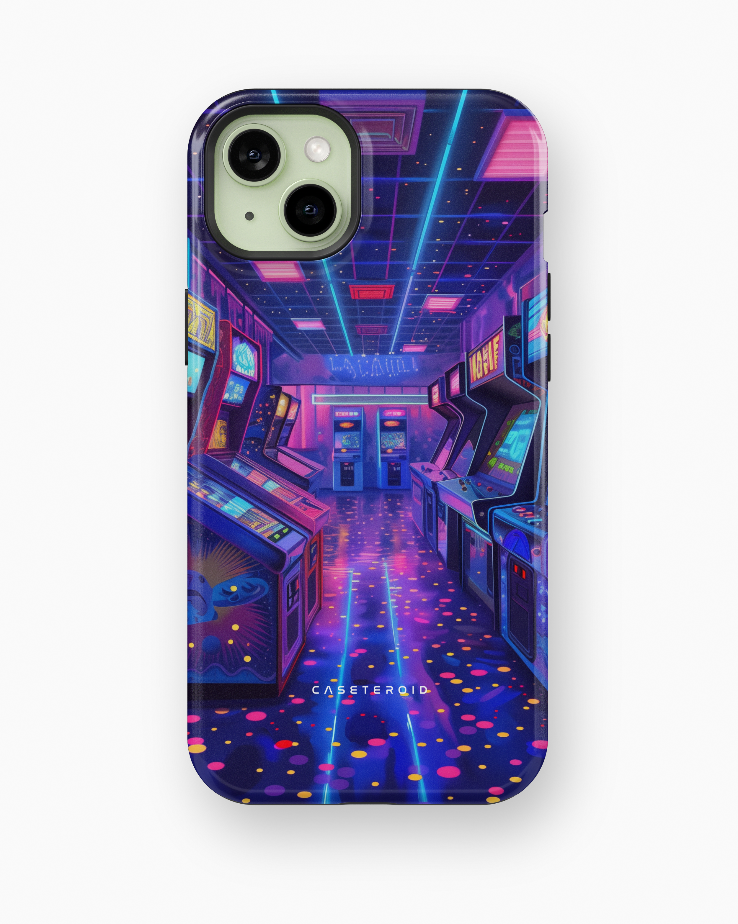 iPhone Tough Case - Neon Arcade Nexus - CASETEROID