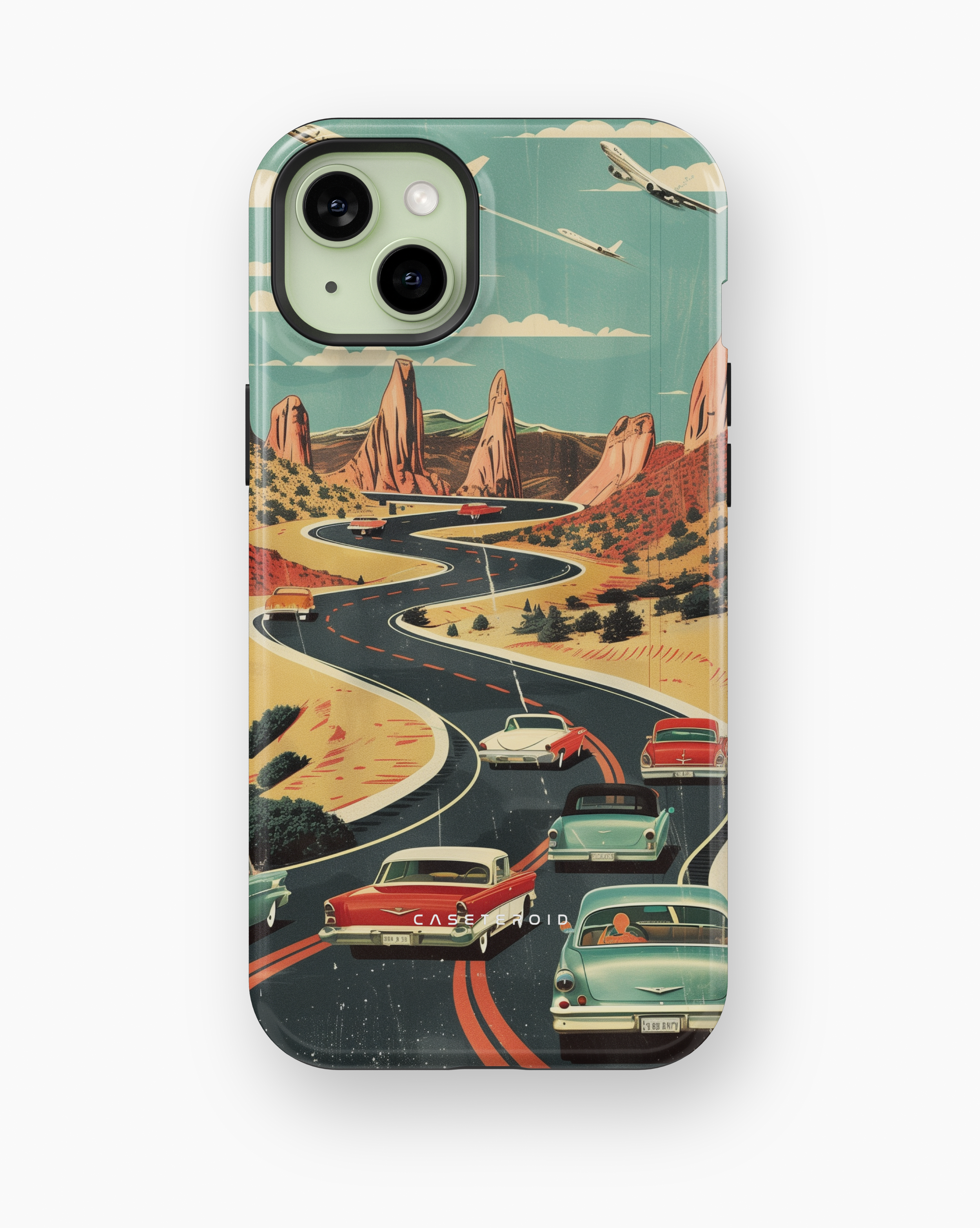 iPhone Tough Case - Vintage Journey Route - CASETEROID