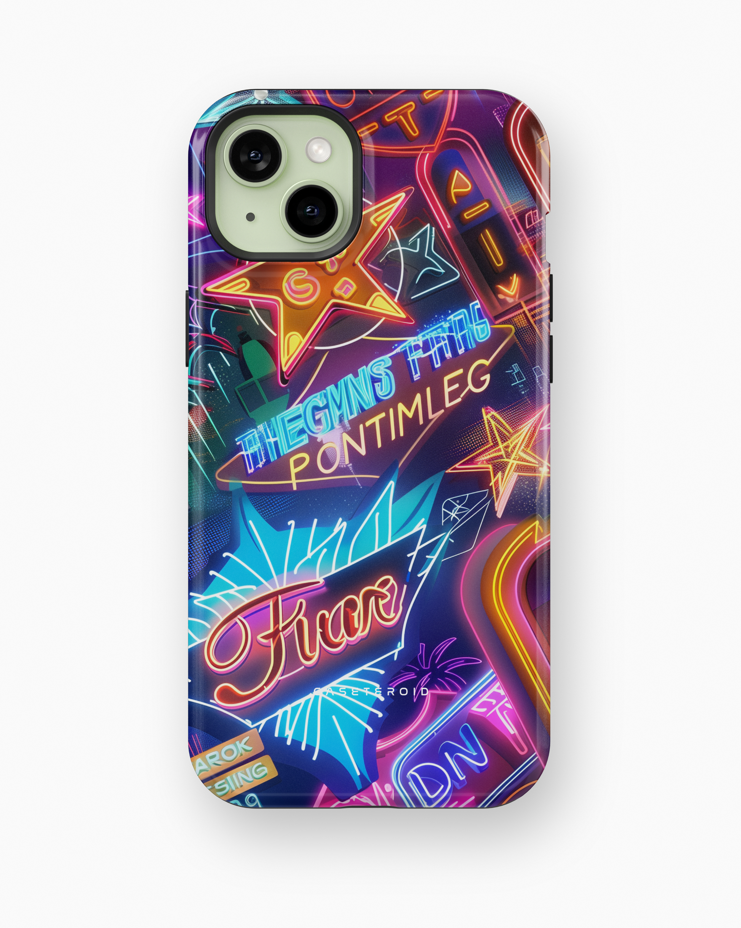 iPhone Tough Case With MagSafe - Vivid Neon Nights - CASETEROID