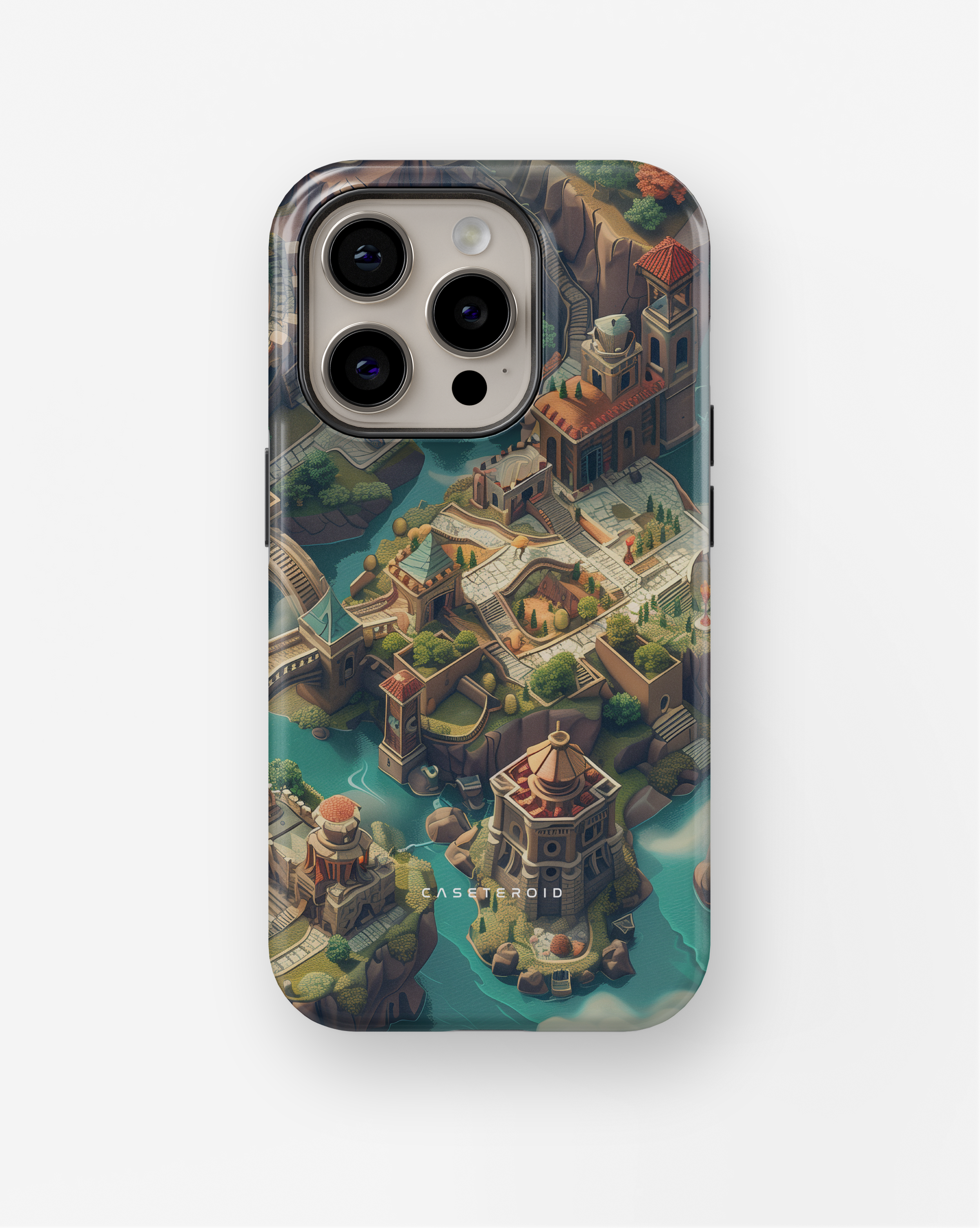 iPhone Tough Case with MagSafe - Pixel Map Maze - CASETEROID