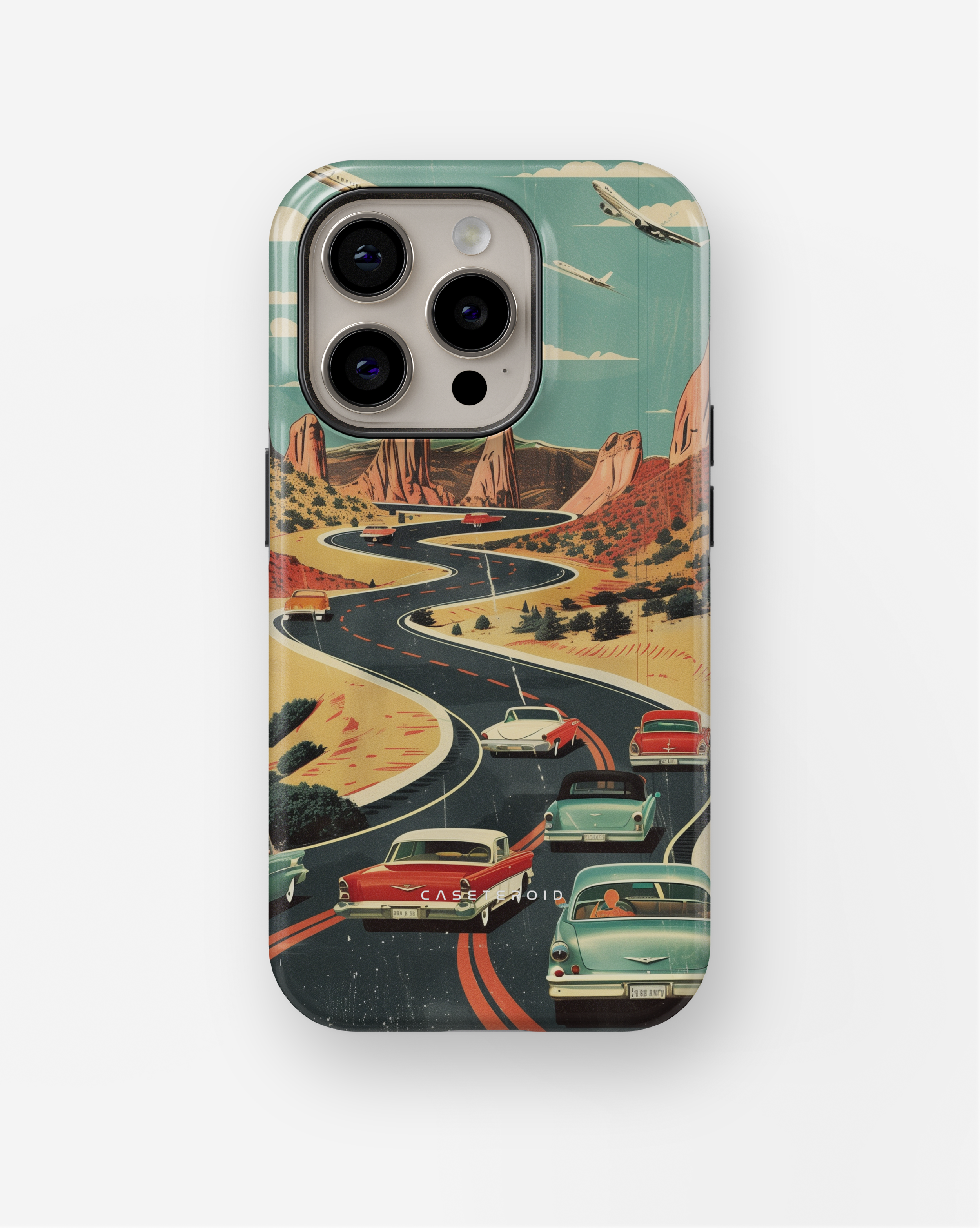 iPhone Tough Case - Vintage Journey Route - CASETEROID