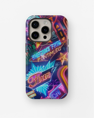 iPhone Tough Case With MagSafe - Vivid Neon Nights - CASETEROID