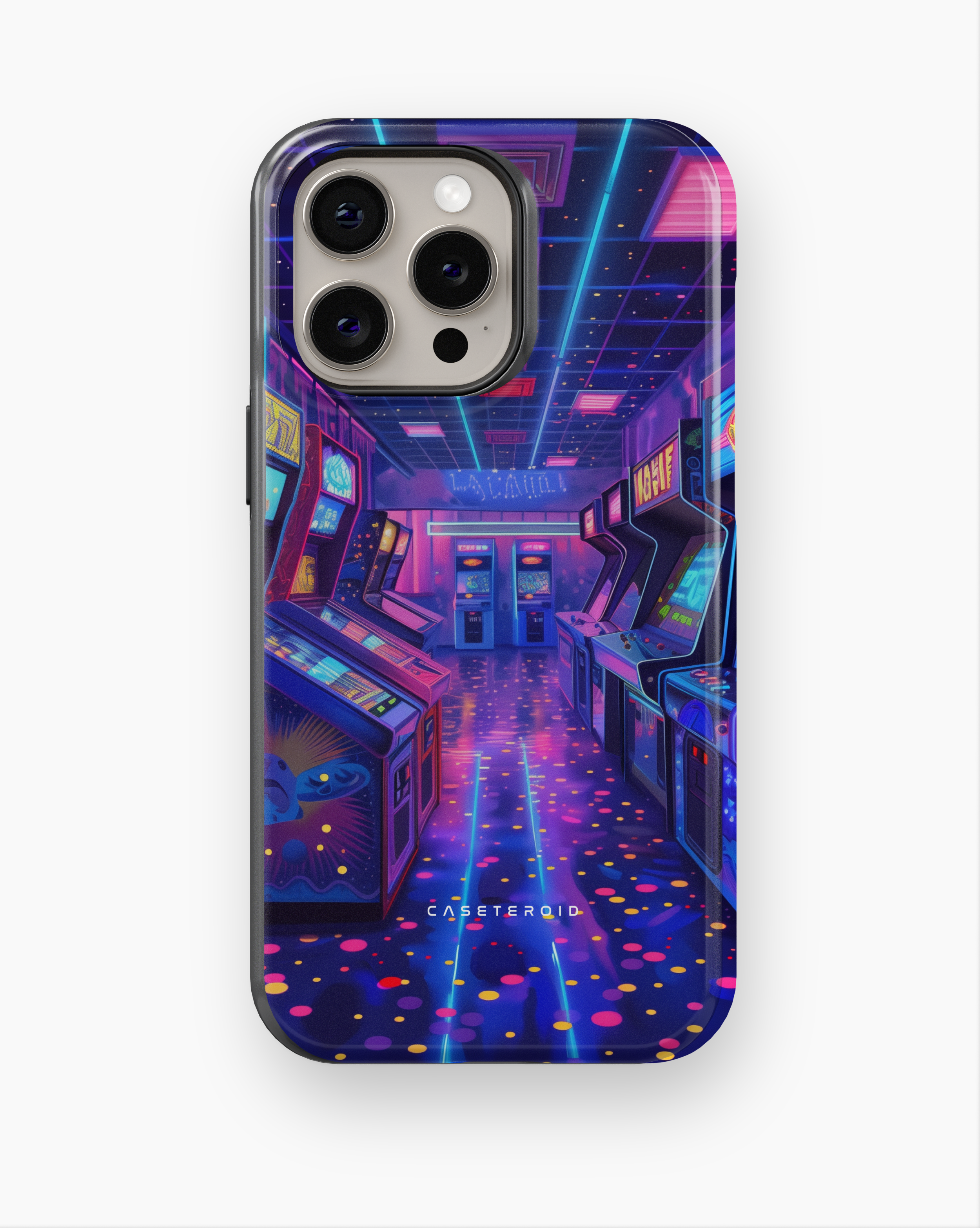 iPhone Tough Case - Neon Arcade Nexus - CASETEROID