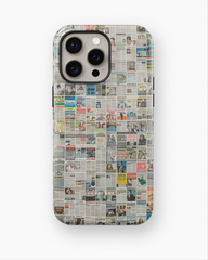 iPhone Tough Case with MagSafe - Worldwide Chronicle Mosaic - CASETEROID