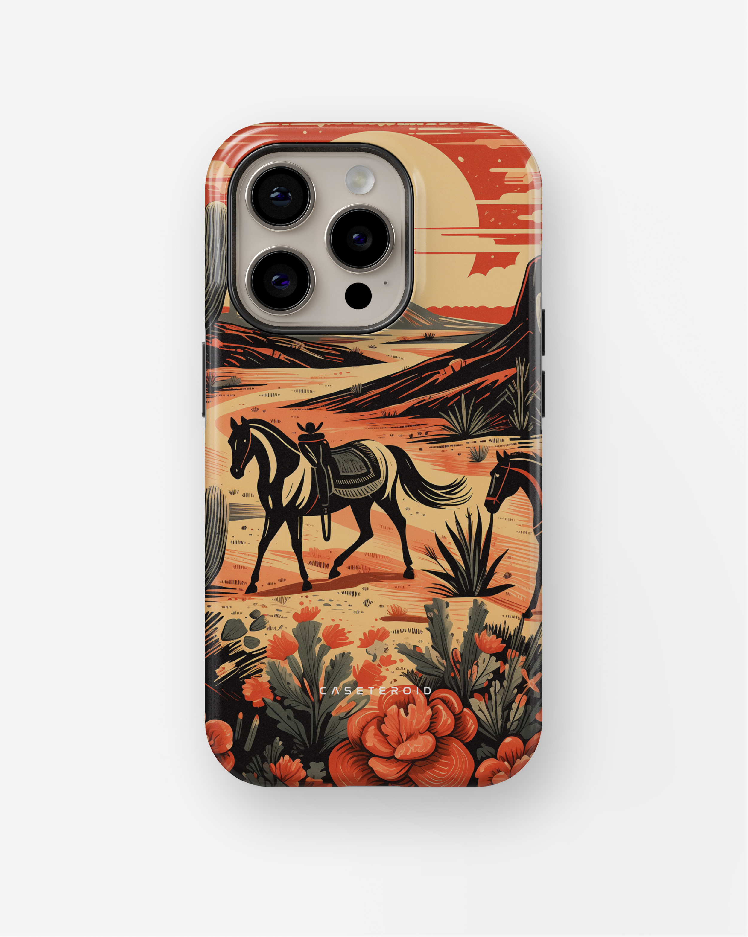 iPhone Tough Case with MagSafe - Desert Stallion Silhouette - CASETEROID
