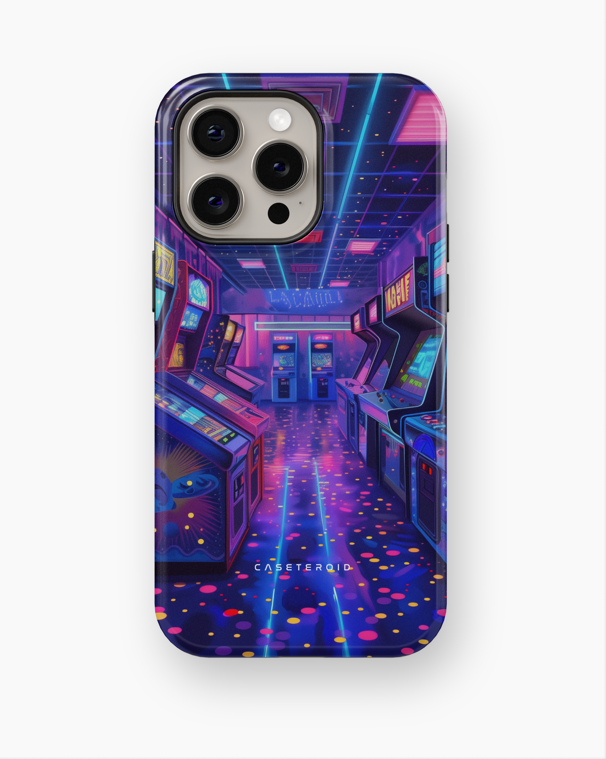 iPhone Tough Case - Neon Arcade Nexus - CASETEROID