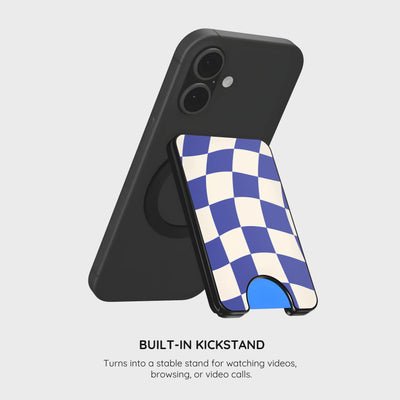 Azure Checkmate - Magnetic Wallet & Stand