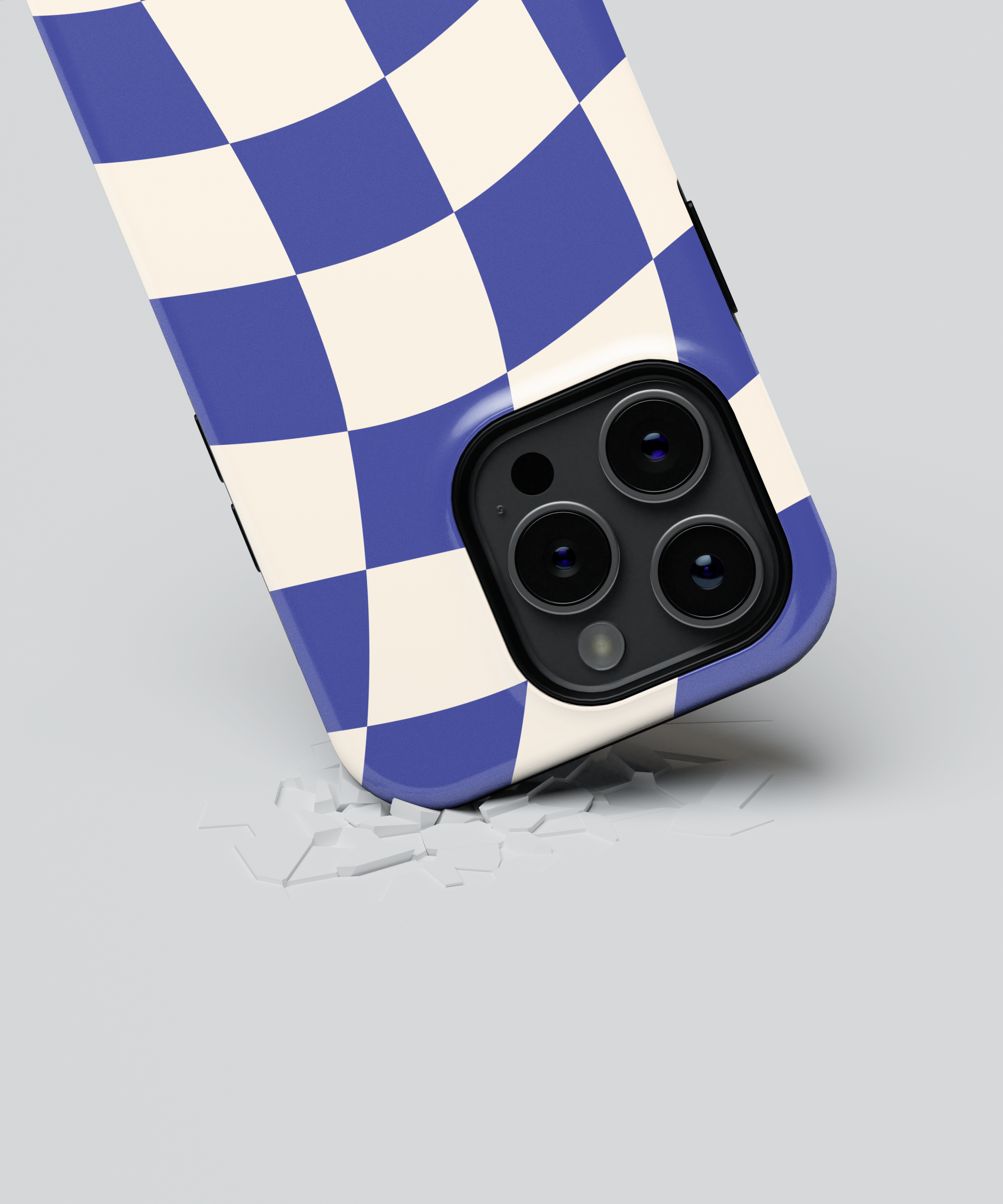 iPhone Tough Case with MagSafe - Azure Checkmate - CASETEROID