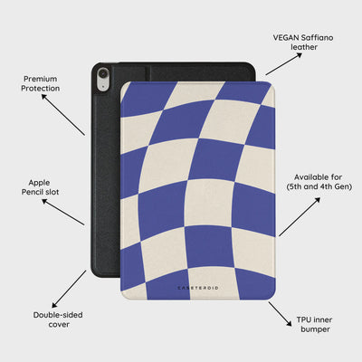 Azure Checkmate - iPad Air 10.9 (5th/4th Gen) Case