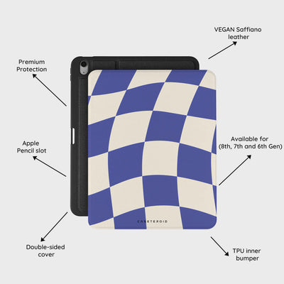 Azure Checkmate - iPad Air 13 (8th/7th/6th Gen) Case