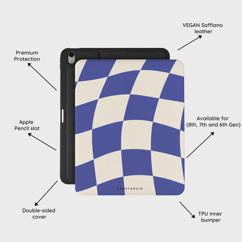 Azure Checkmate - iPad Air 13 (8th/7th/6th Gen) Case