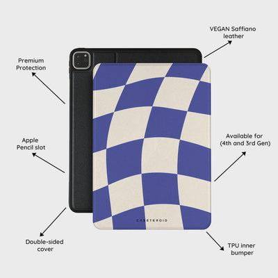 Azure Checkmate - iPad Pro 11 (4th/3rd Gen) Case