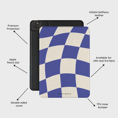 Azure Checkmate - iPad Pro 12.9 (4th/3rd Gen) Case