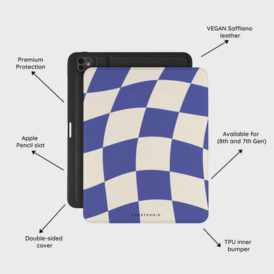 Azure Checkmate - iPad Pro 13 (8th/7th Gen) Case