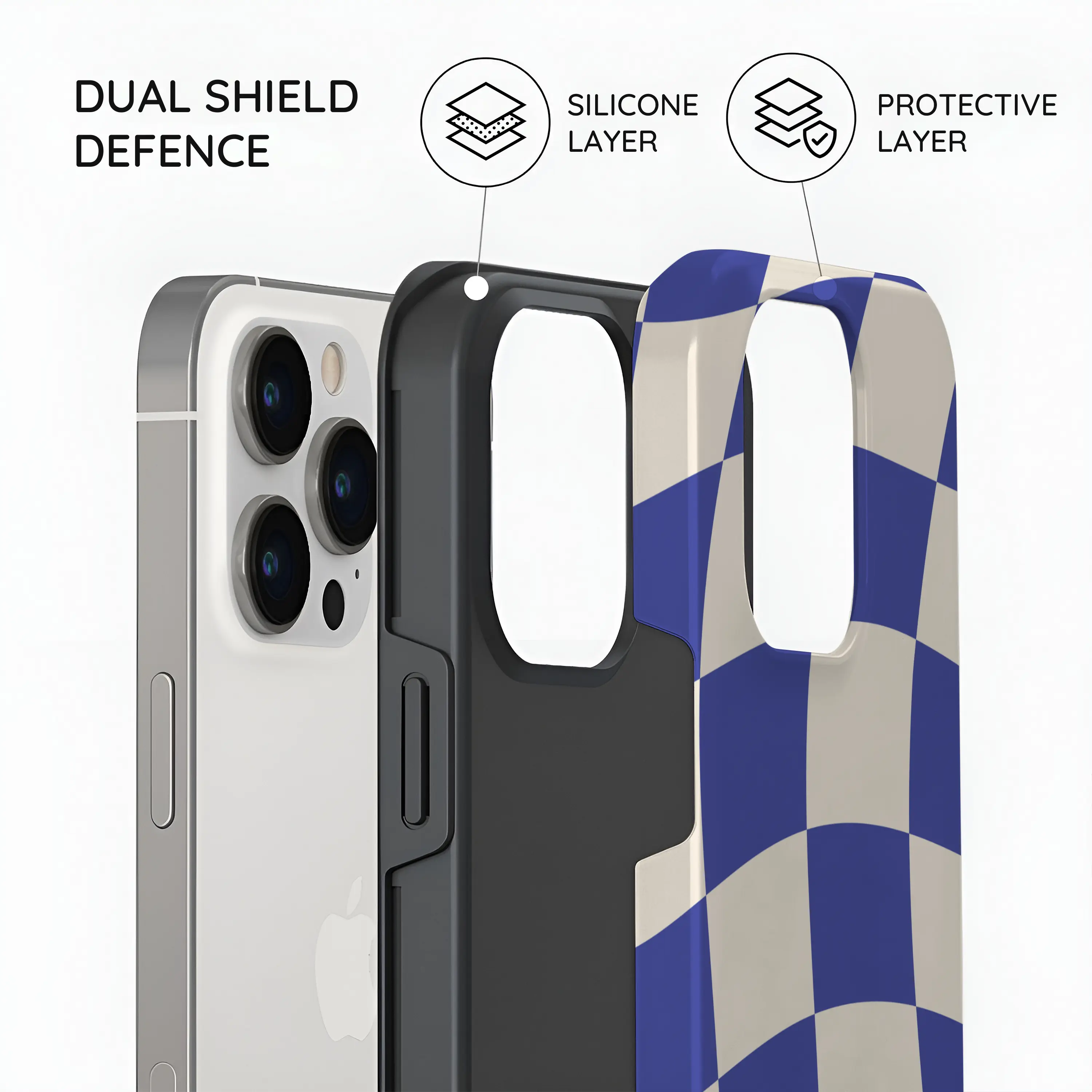 Azure Checkmate - iPhone 14 Pro Case