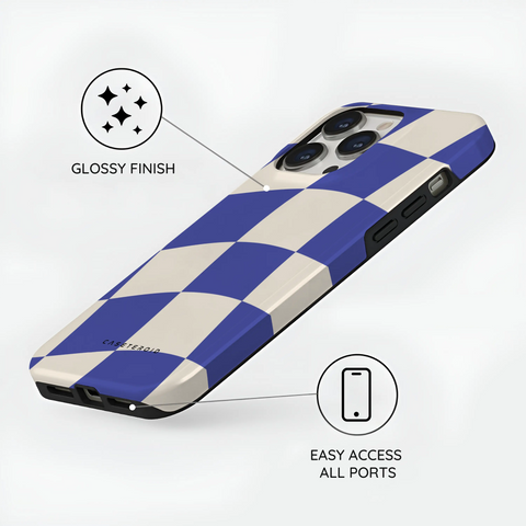 Azure Checkmate - iPhone 14 Pro Case