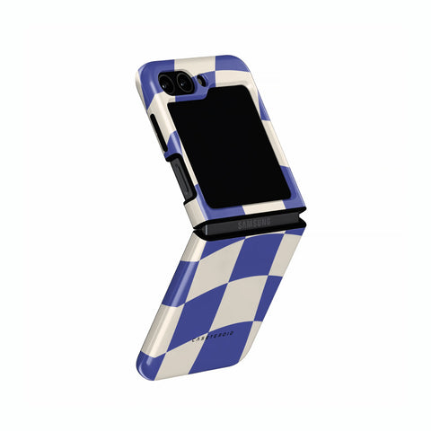 Azure Checkmate - Samsung Galaxy Z Flip 5 Case