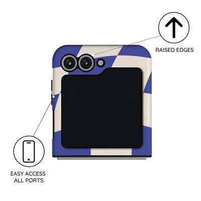 Azure Checkmate - Samsung Galaxy Z Flip 6 Case
