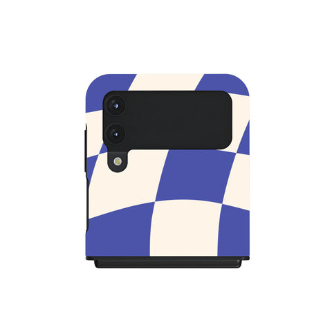 Azure Checkmate - Samsung Galaxy Z Flip 4 Case