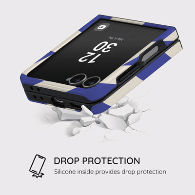 Azure Checkmate - Samsung Galaxy Z Flip 7 Case