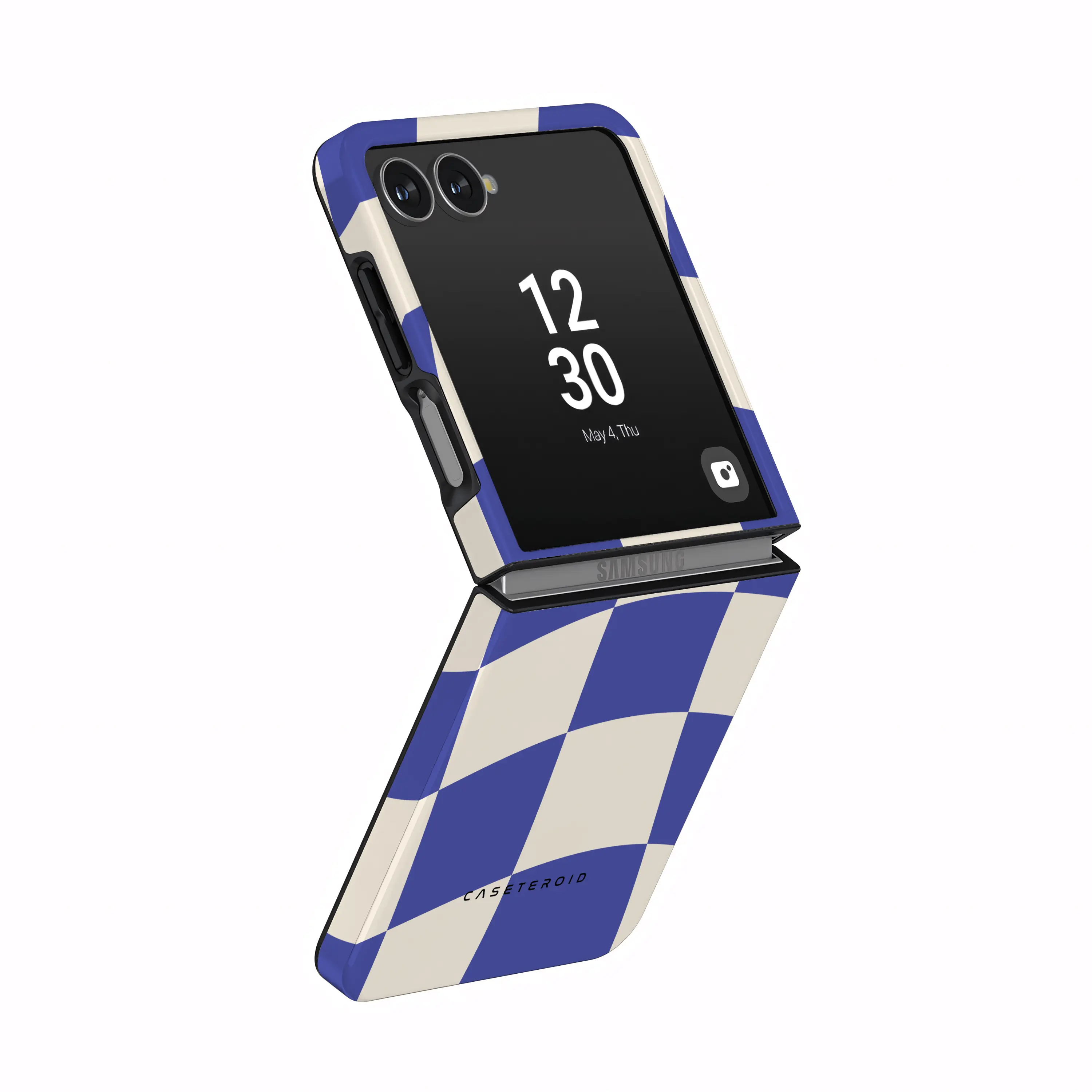 Azure Checkmate - Samsung Galaxy Z Flip 7 Case