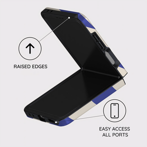 Azure Checkmate - Samsung Galaxy Z Flip 7 Case