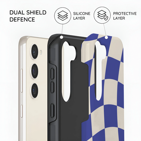 Azure Checkmate - Samsung Galaxy S23 Plus Case