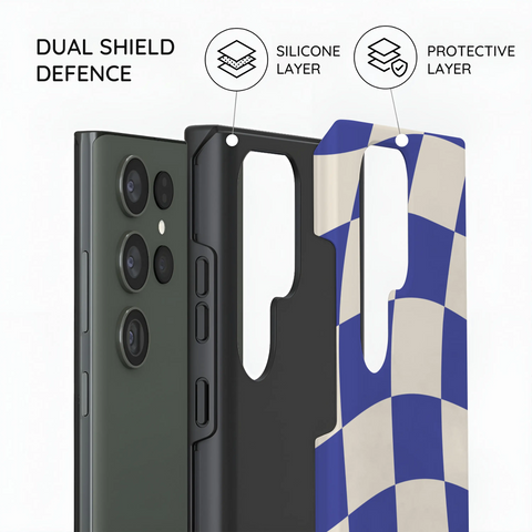 Azure Checkmate - Samsung Galaxy S23 Ultra Case