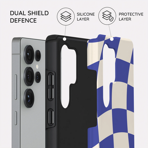 Azure Checkmate - Samsung Galaxy S25 Ultra Case