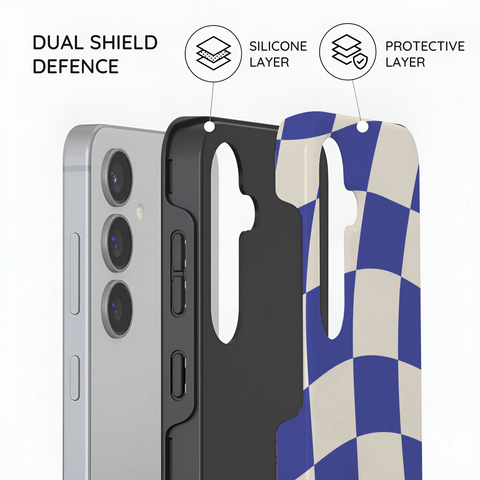 Azure Checkmate - Samsung Galaxy S24 Plus Case