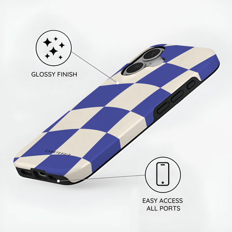 Azure Checkmate - iPhone 16 Plus Case