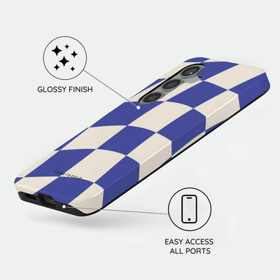 Azure Checkmate - Samsung Galaxy S24 Case