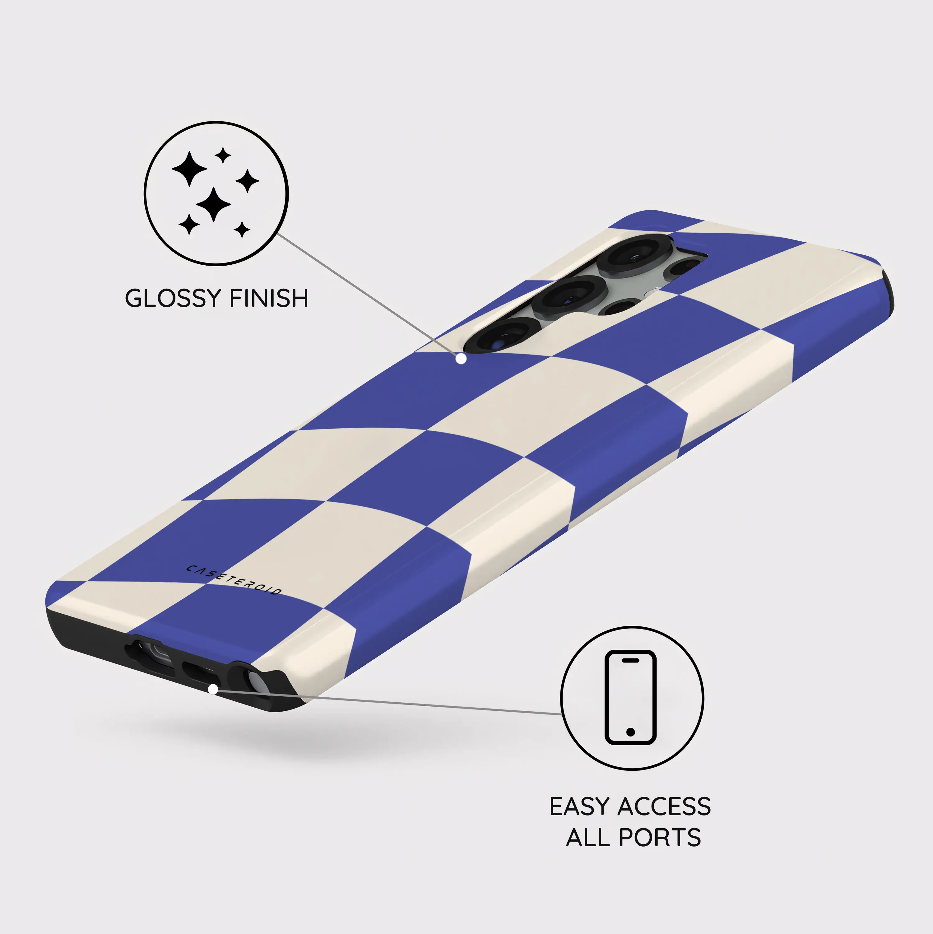 Azure Checkmate - Samsung Galaxy S25 Ultra Case
