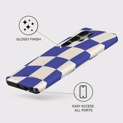 Azure Checkmate - Samsung Galaxy S25 Ultra Case