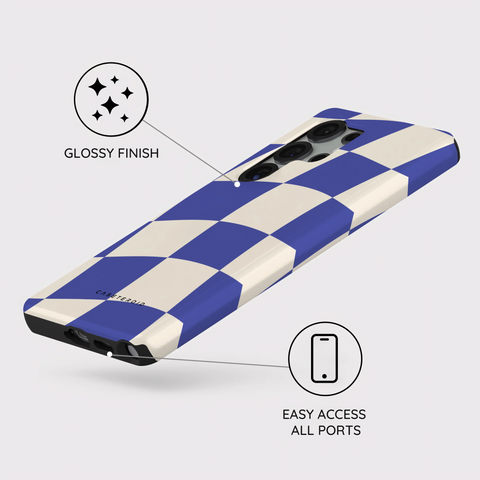 Azure Checkmate - Samsung Galaxy S25 Ultra Case