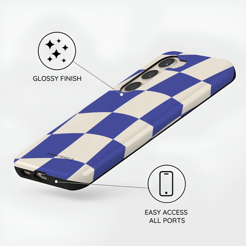 Azure Checkmate - Samsung Galaxy S23 Plus Case