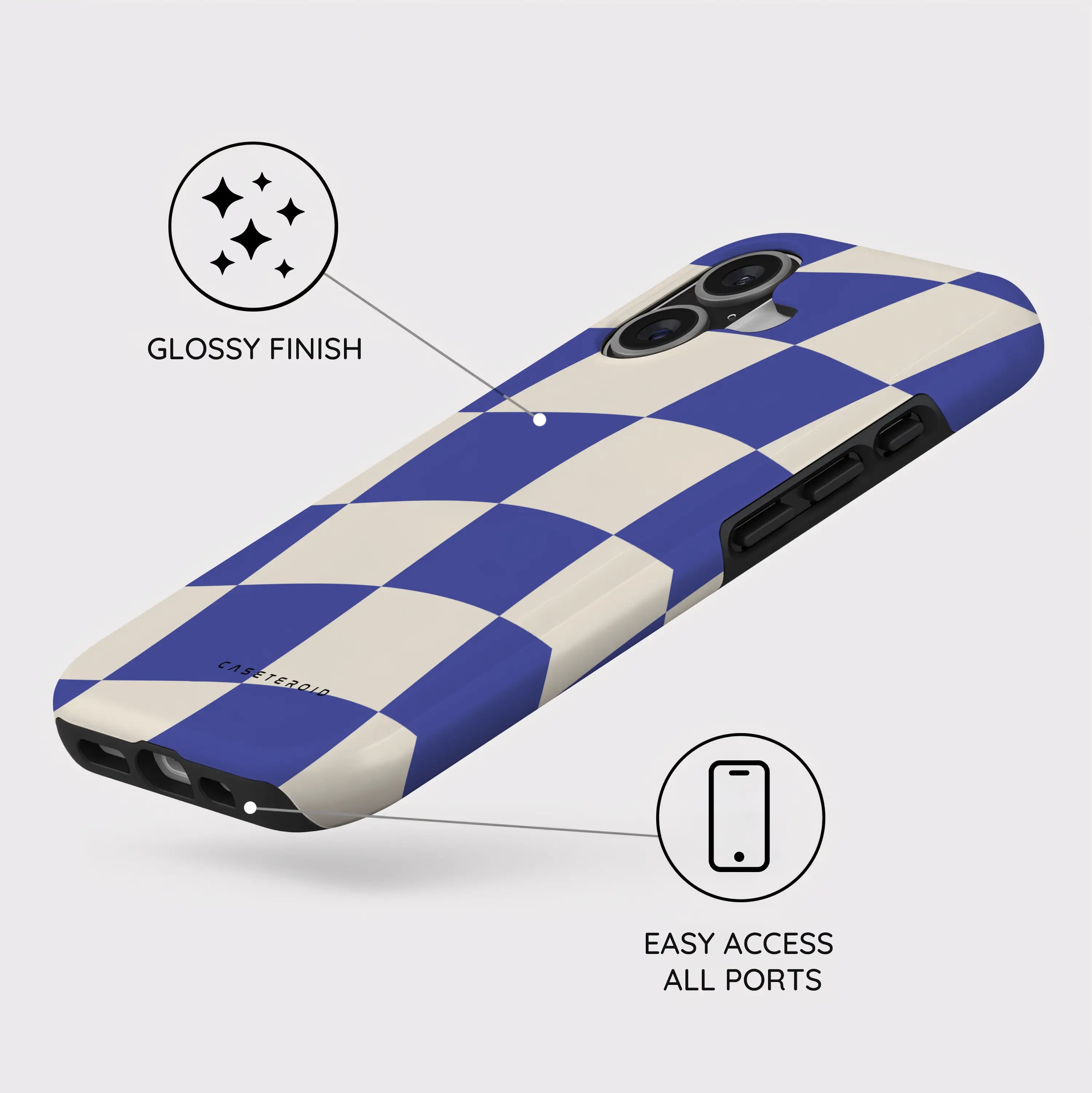 Azure Checkmate - iPhone 17 Case