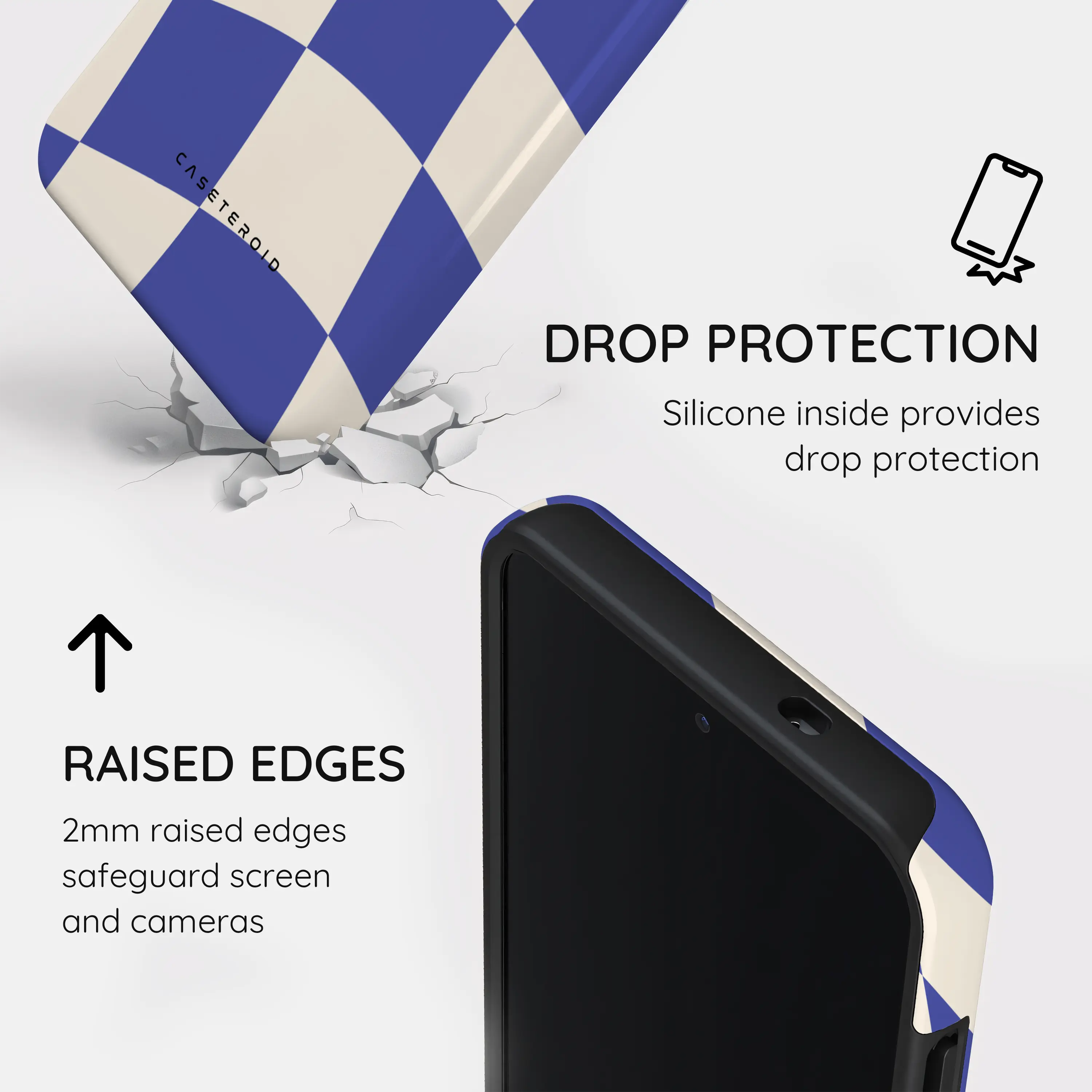 Azure Checkmate - Samsung Galaxy S25 Plus Case