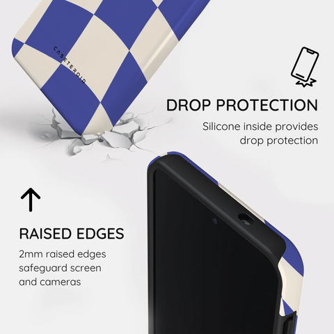 Azure Checkmate - Samsung Galaxy S25 Plus Case