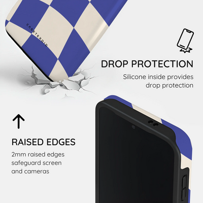Azure Checkmate - Samsung Galaxy S24 Case